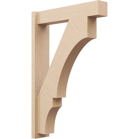 Ekena Millwork 5 1/2-in W x 24-in D x 36-in H Balboa Block Rough Cedar Woodgrain TimberThane Outlooker, Primed Tan OUTUR055X24X36BOA44RCPR